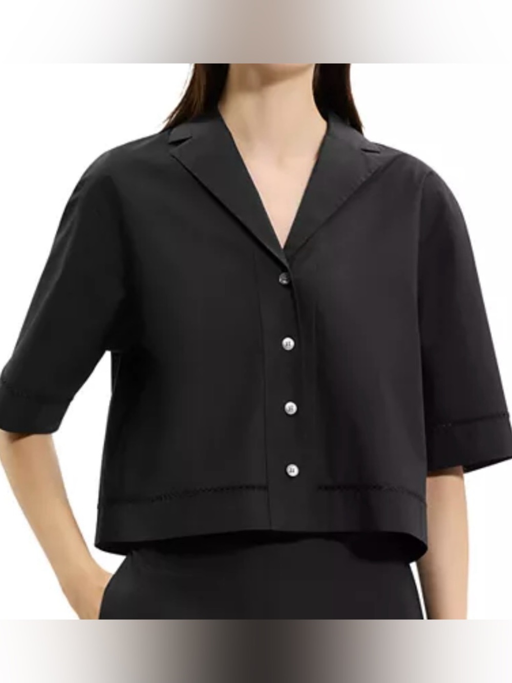 THEORY SS BOXY LAPEL SHIRT******SIZE: SMALL